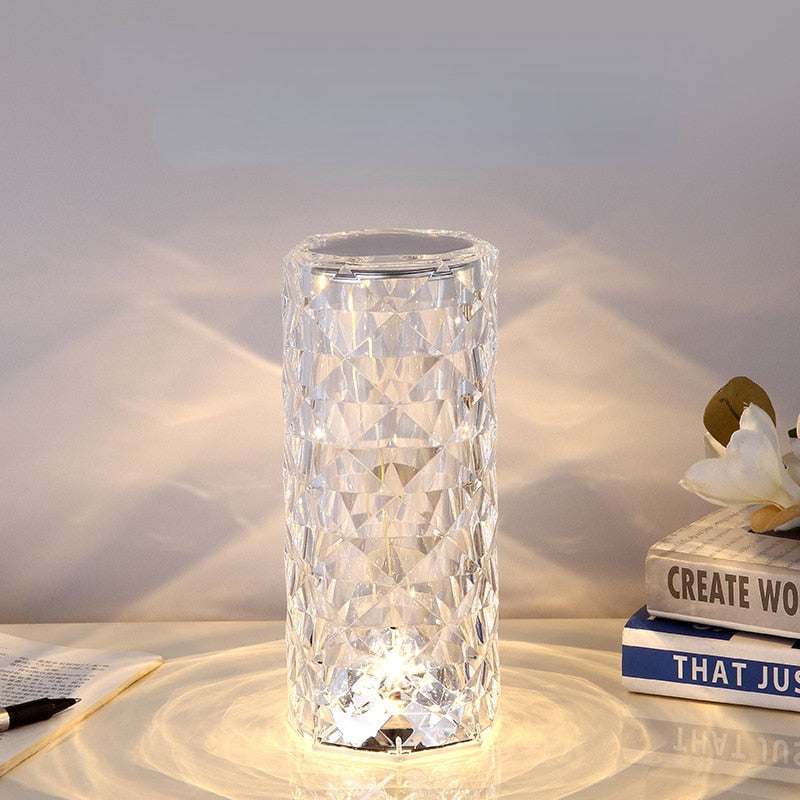 LopferShop® | Luminária Lumos com 16 Cores com Toque de Mudança de Cor de Cristal + Luz de Controle Remoto