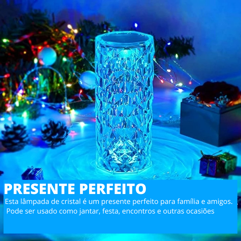 LopferShop® | Luminária Lumos com 16 Cores com Toque de Mudança de Cor de Cristal + Luz de Controle Remoto